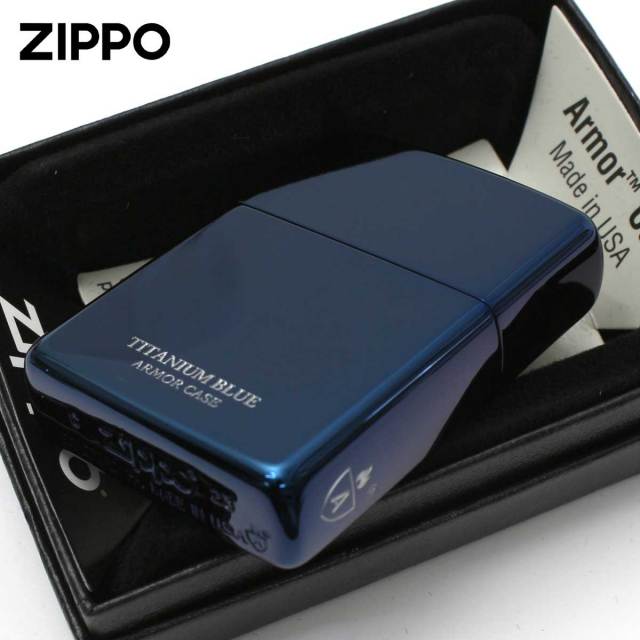 Zippo ジッポー アーマー チタニューム ブルー ポリッシュ 鏡面