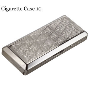 シガレットケース ロングサイズ10本収納可能！カジュアルメタル10 両面