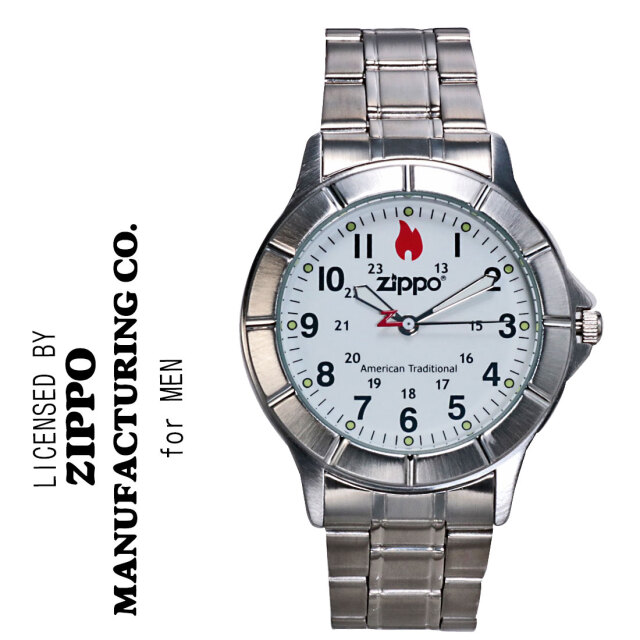 激レア 腕時計メンズ ZIPPO社公式ライセンス 腕時計 ZIPPOロゴ入り