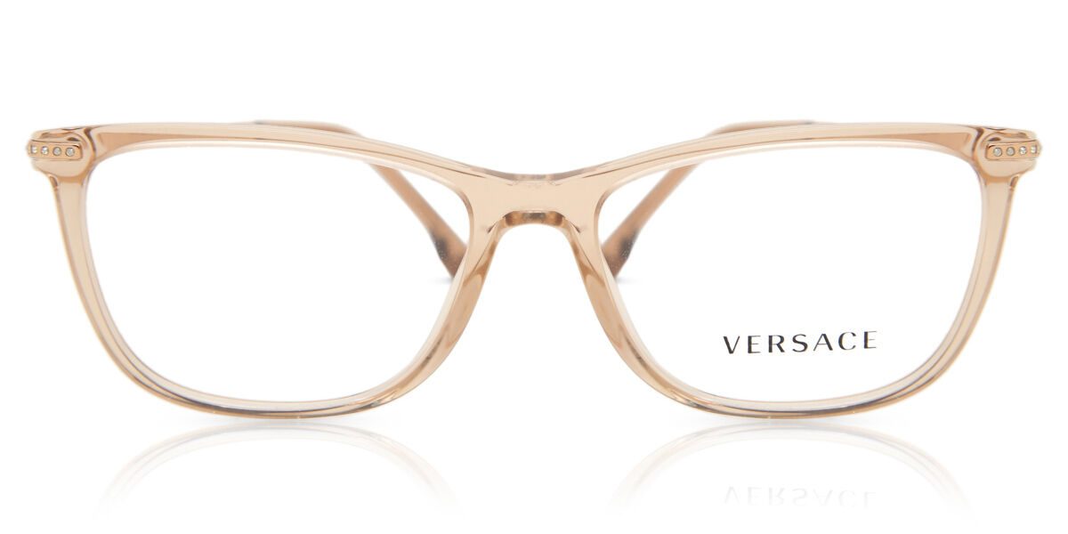 Versace VE3274B Asian Fit 5215 Transparent Brown Eyeglasses