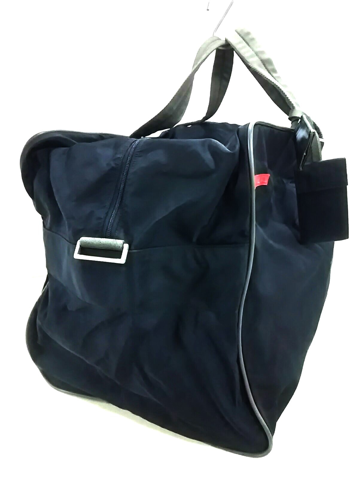 プラダスポーツ/ボストンバッグ/ネイビー×グレー/ナイロン/型番：V368