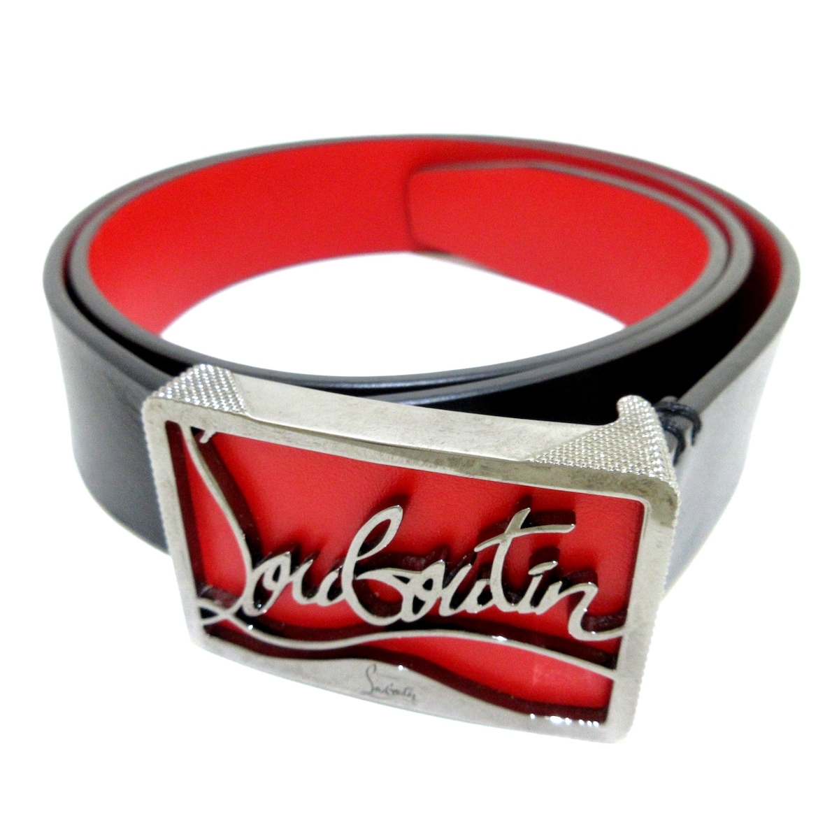 クリスチャンルブタン/ベルト/黒×レッド/サイズ：90/36の買取実績