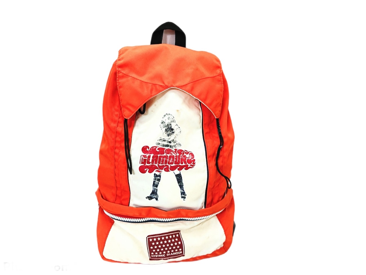 ヒステリックグラマー/リュックサック/オレンジ×ベージュ/ナイロンの