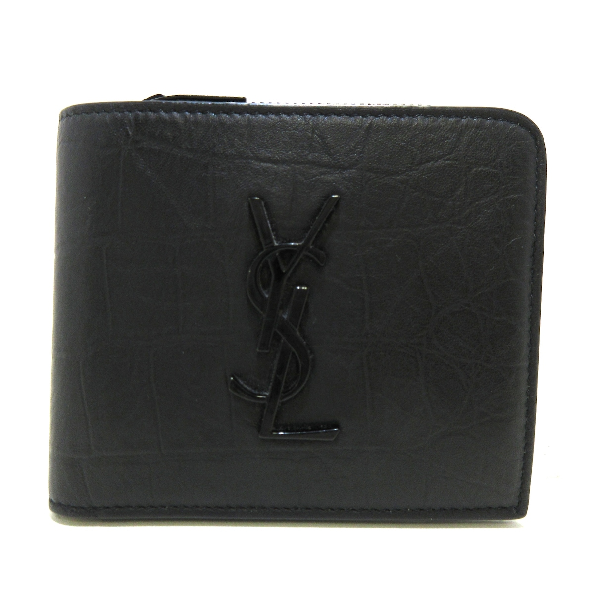 サンローランパリ/2つ折り財布/モノグラム E/W/黒/型番：630072の買取