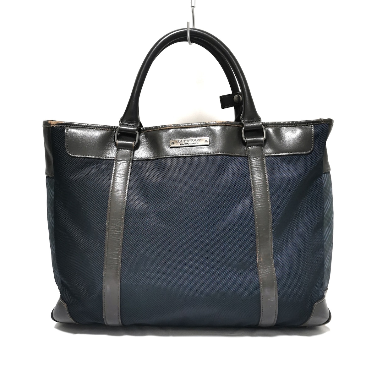 バーバリーブラックレーベル/ビジネスバッグ/ネイビー×ブラウン×マルチ