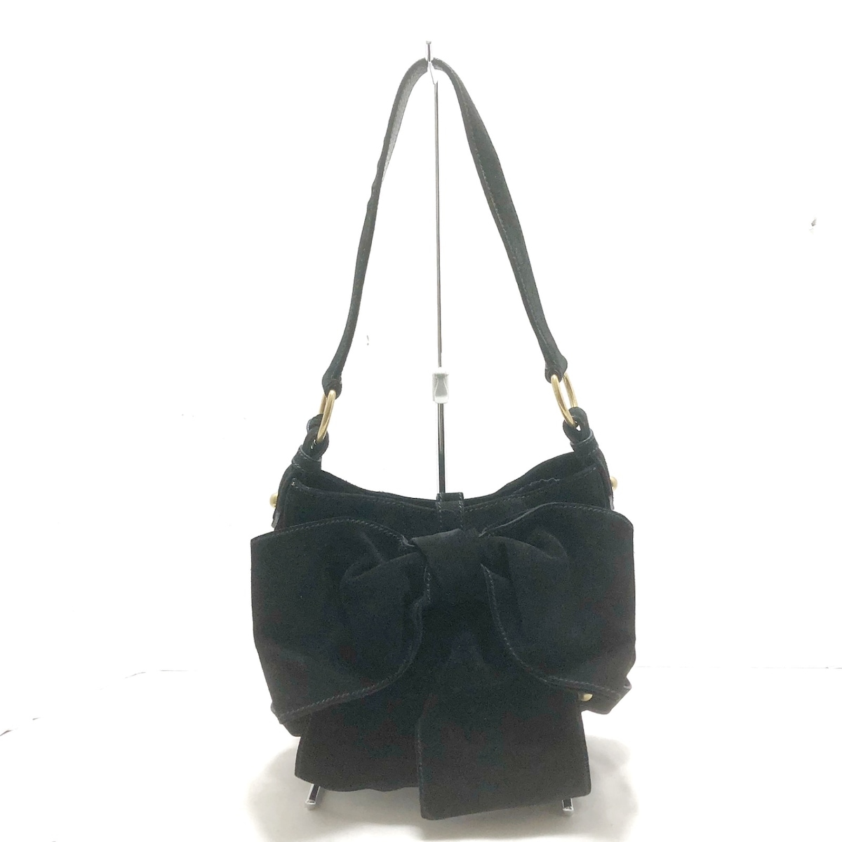 イヴサンローランリヴゴーシュ/ショルダーバッグ/サック・ボウ/黒
