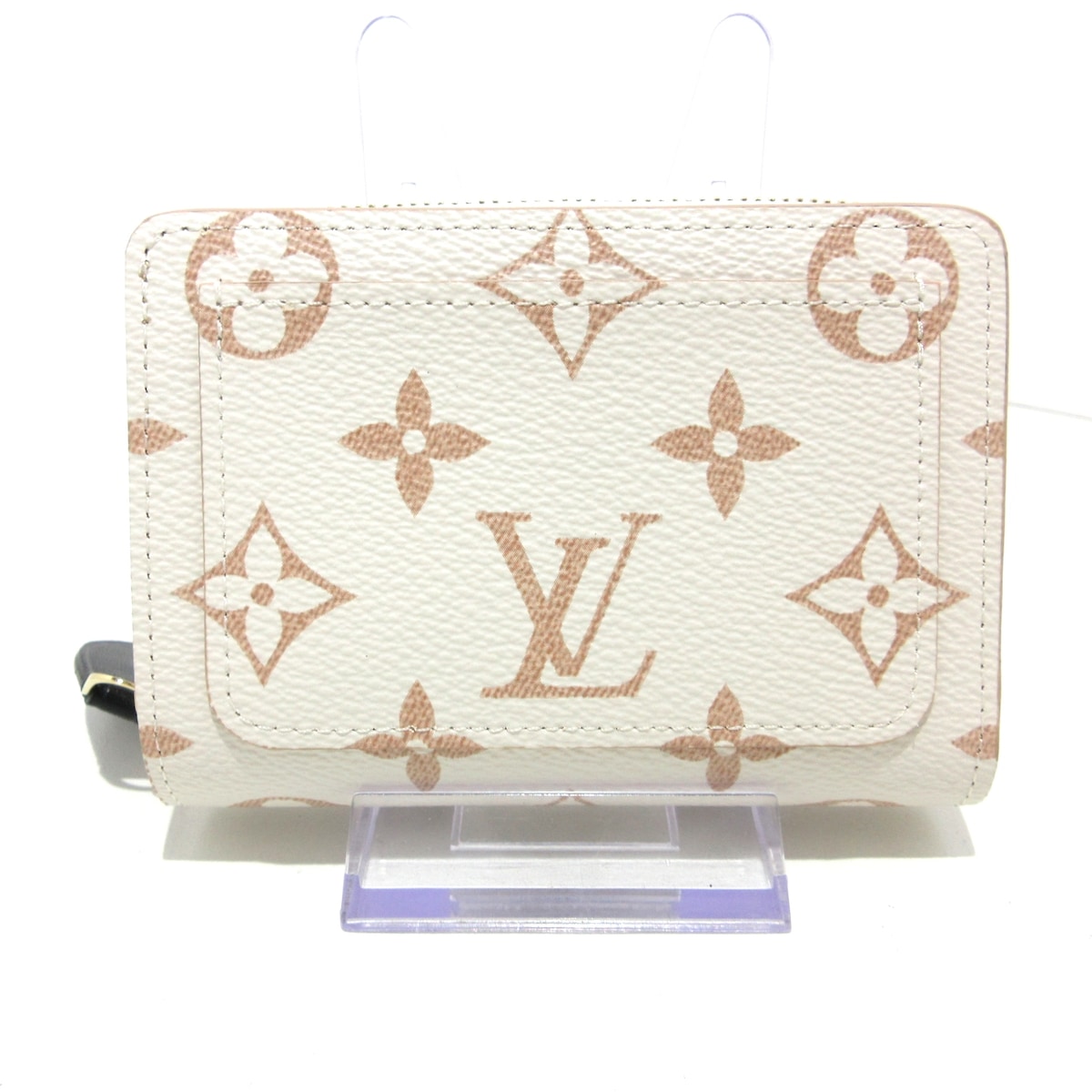 ルイヴィトン/2つ折り財布/ポルトフォイユ・ルー/白×ベージュ/型番