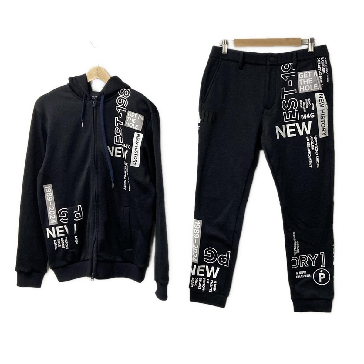 パーリーゲイツ/メンズセットアップ/黒×白/サイズ：上5 /下4の買取実績