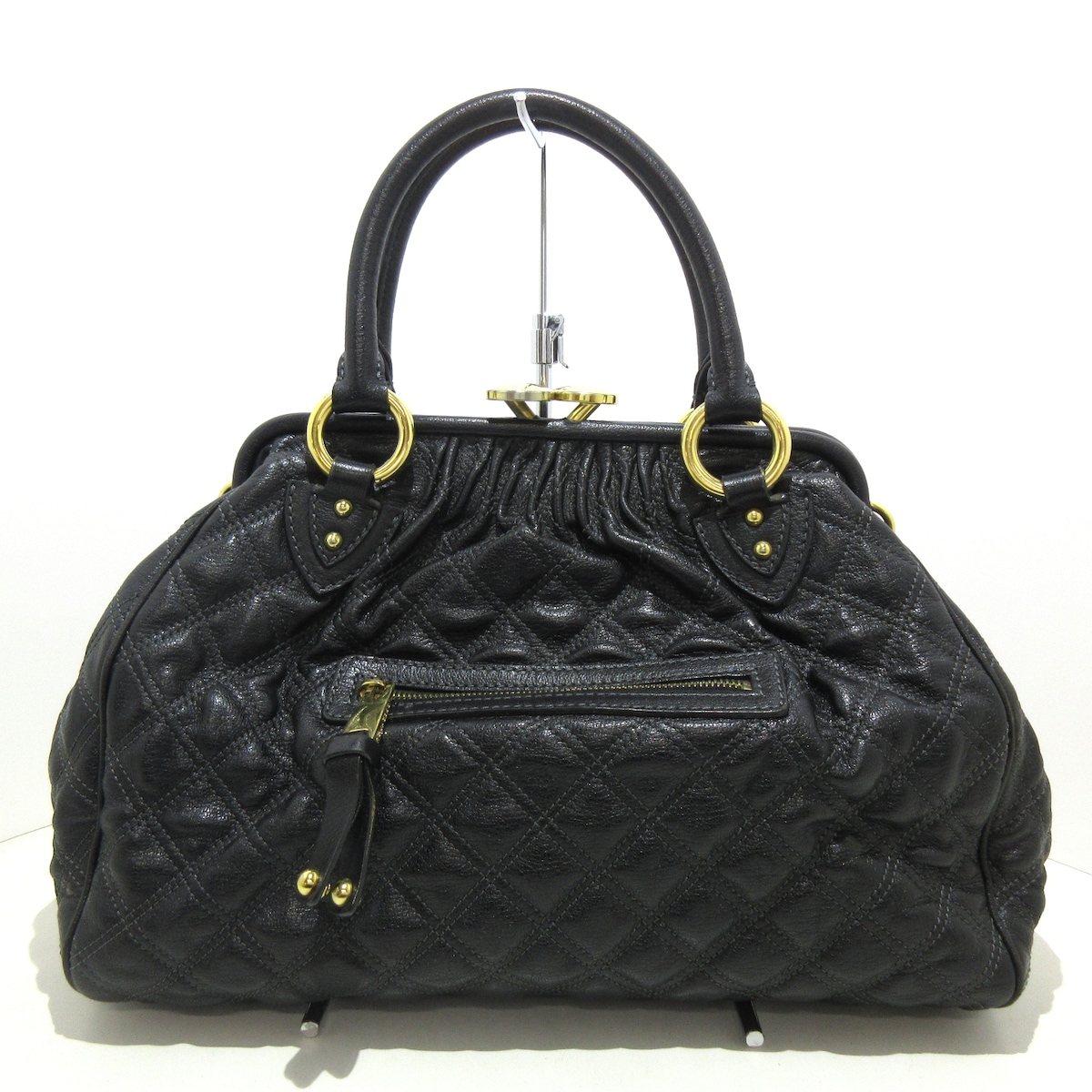 マークジェイコブス/ハンドバッグ/スタム/黒×ゴールド/レザーの買取