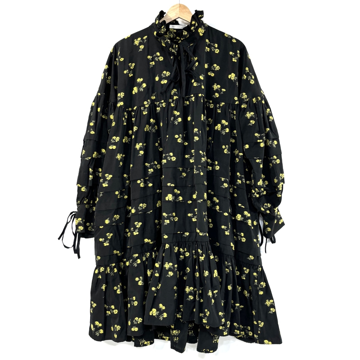 セシリー バンセン/ワンピース/黒×イエロー×カーキ/サイズ：6（US）の