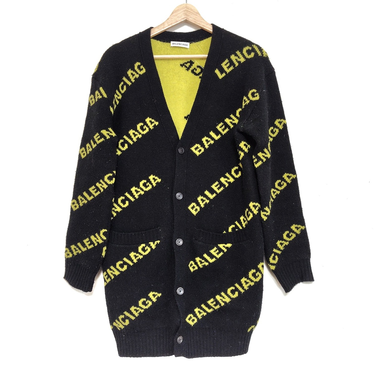 バレンシアガ/カーディガン/黒×イエロー/サイズ：XSの買取実績【ブラン