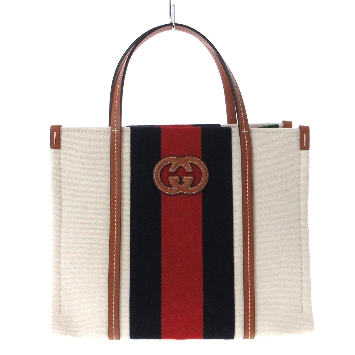 グッチ/トートバッグ/インターロッキングG スモール トートバッグ/白
