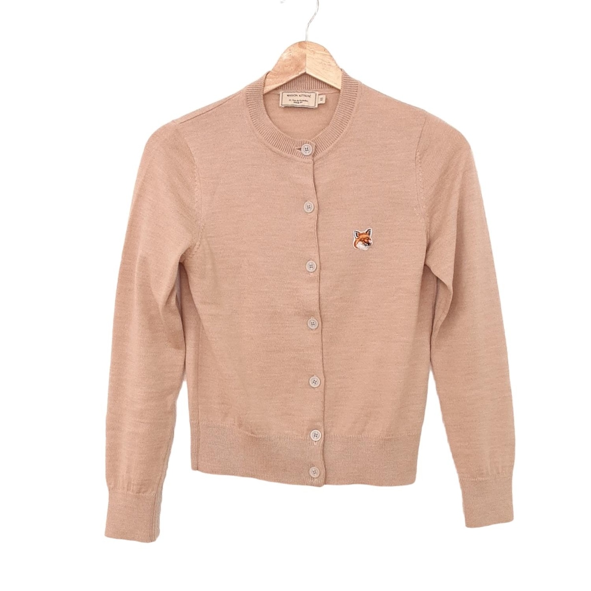 メゾンキツネ/カーディガン/ベージュ×ブラウン×マルチ/サイズ：XSの