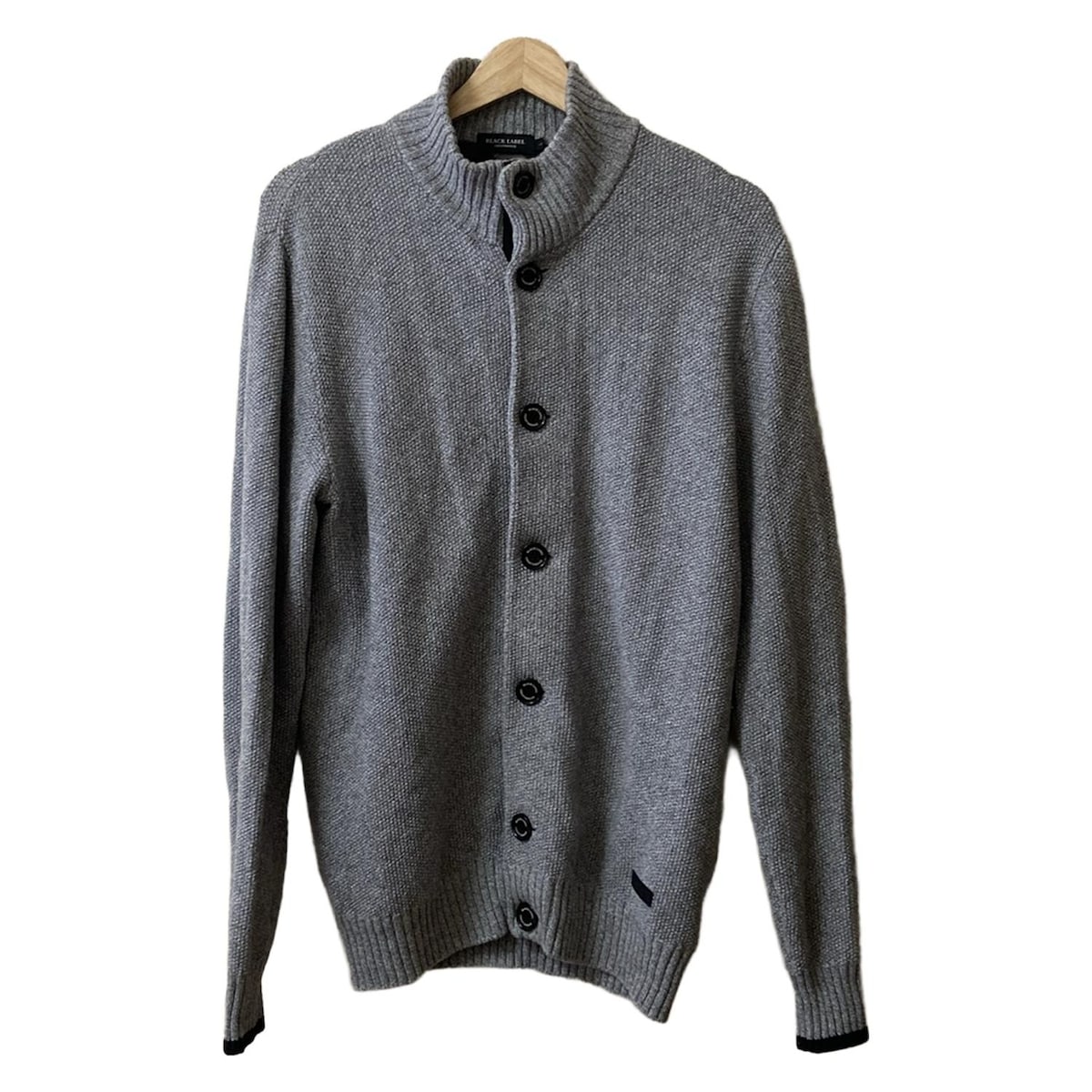 ブラックレーベルクレストブリッジ/カーディガン/グレー/サイズ：Lの
