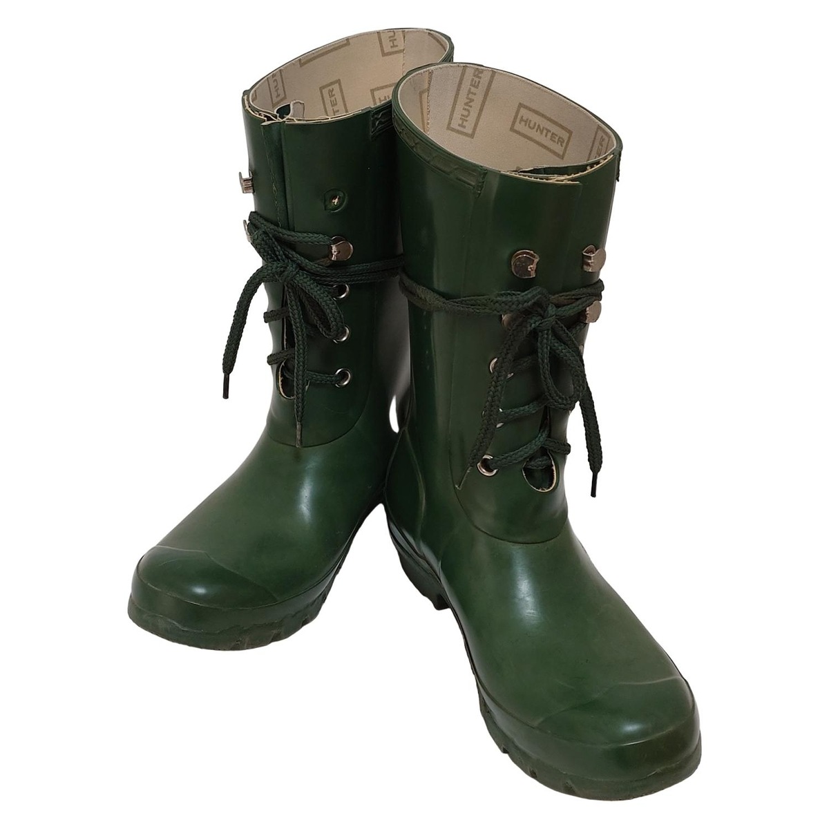 HUNTER(ハンター) レインブーツ UK 4 レディース - ダークグリーン