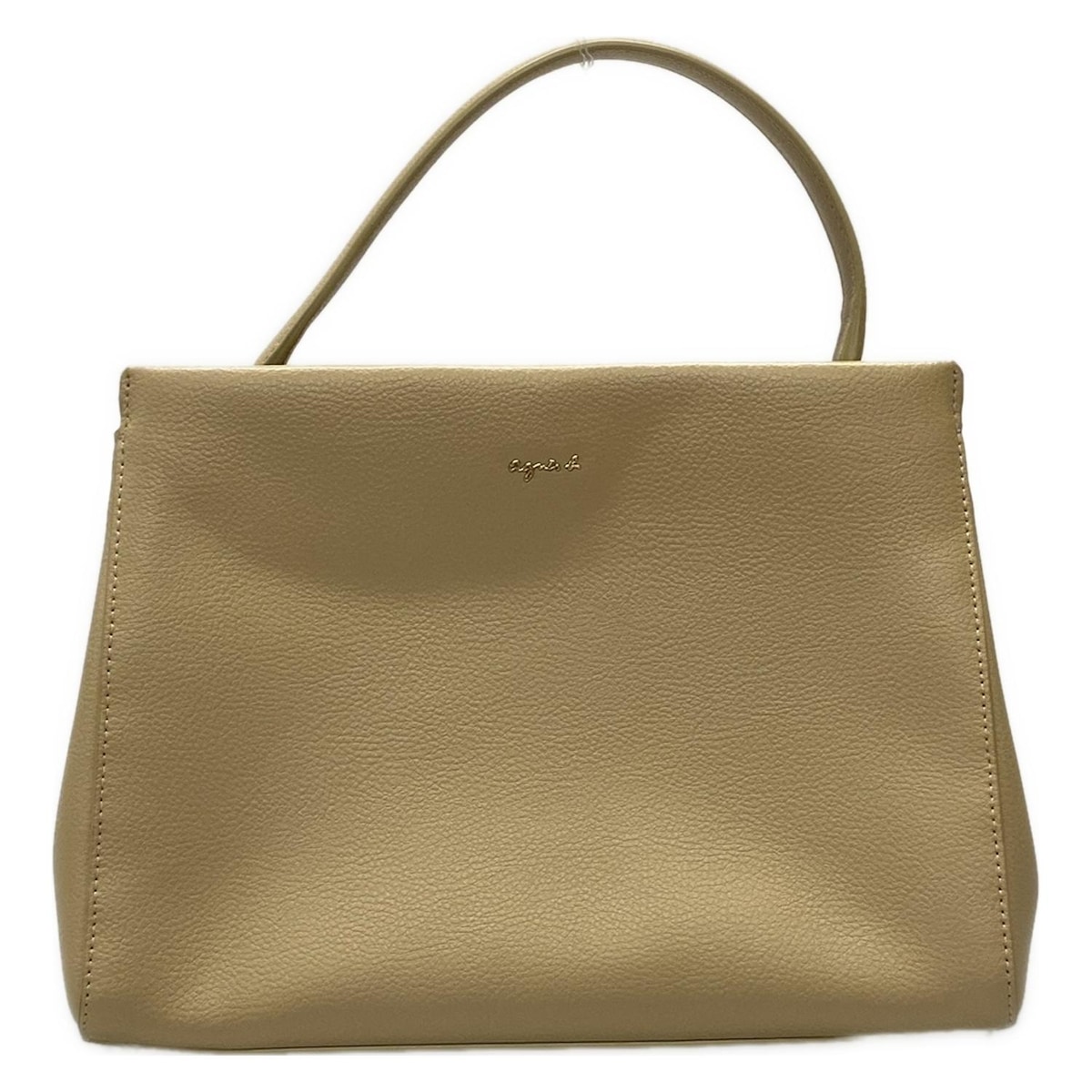 agnes b(アニエスベー) ハンドバッグ - ベージュ レザー（19177123