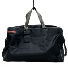 プラダスポーツ/ボストンバッグ/ネイビー×グレー/ナイロン/型番：V368