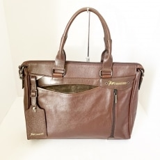 サマンサキングズ/ビジネスバッグ/ブルーグリーン×黒×マルチ