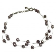 タサキシンジュ/ブレスレット/プチ パール ブレスレット/白×K18PG