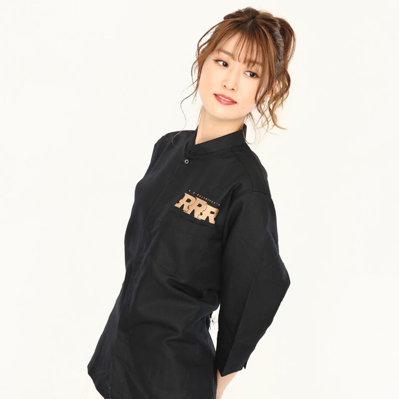 RRR クルタ風スタンドカラーシャツ -ブラック- | games-glorious