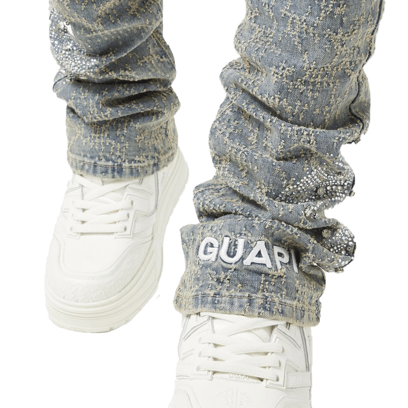 GUAPI / VINTAGE BLUE DISTRESSED CROSS DENIM | PLUG