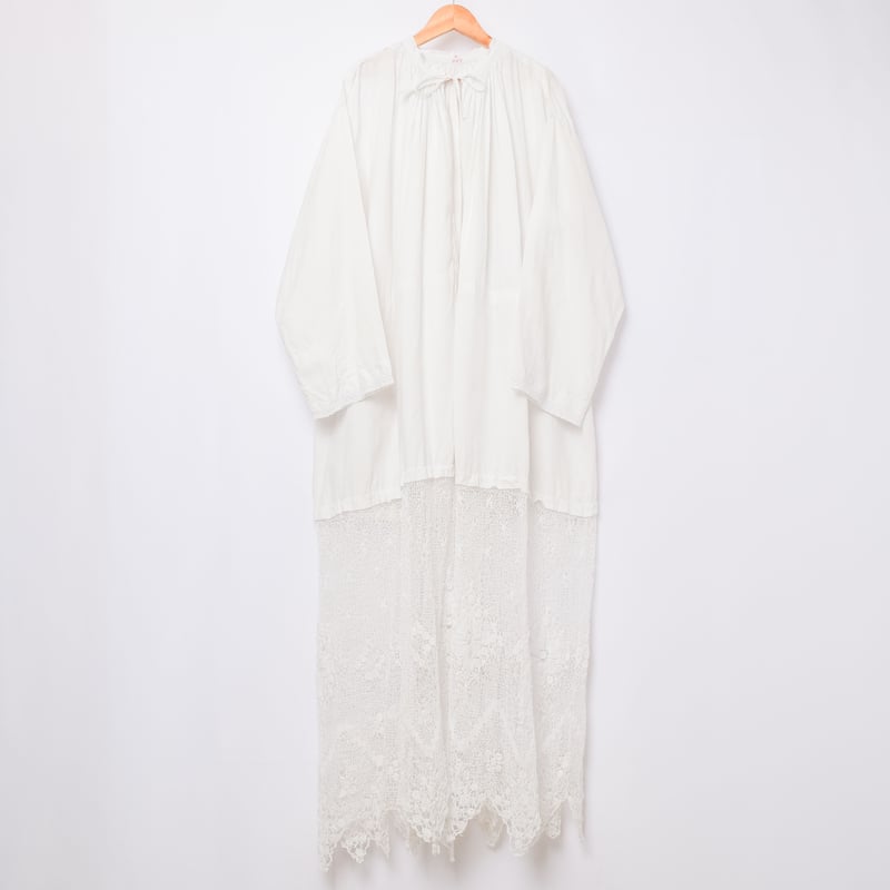 Early 1900s France Antique Linen Church Smock