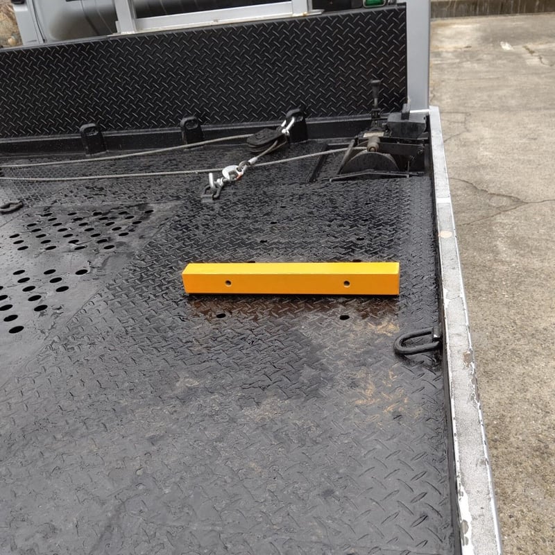 積載車車輪止めローダウン＆標準型兼用タイプ/2個1セット/爪幅250mm