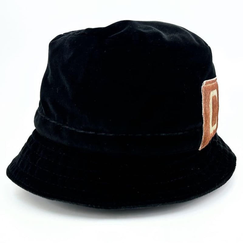 ドルガバ D&G ハット 黒 ブラック 帽子 サイズ59 ハラコ ベロア 仔牛