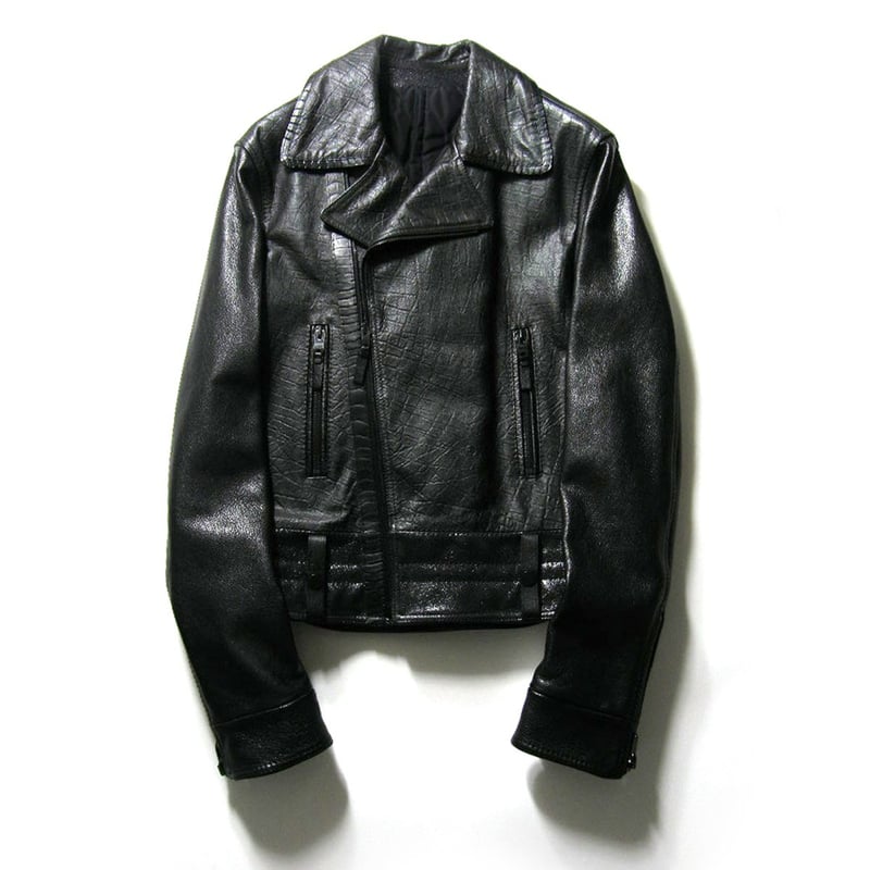 BALENCIAGA ／ バレンシアガ オーストリッチ やぎ革 牛革 ライダース