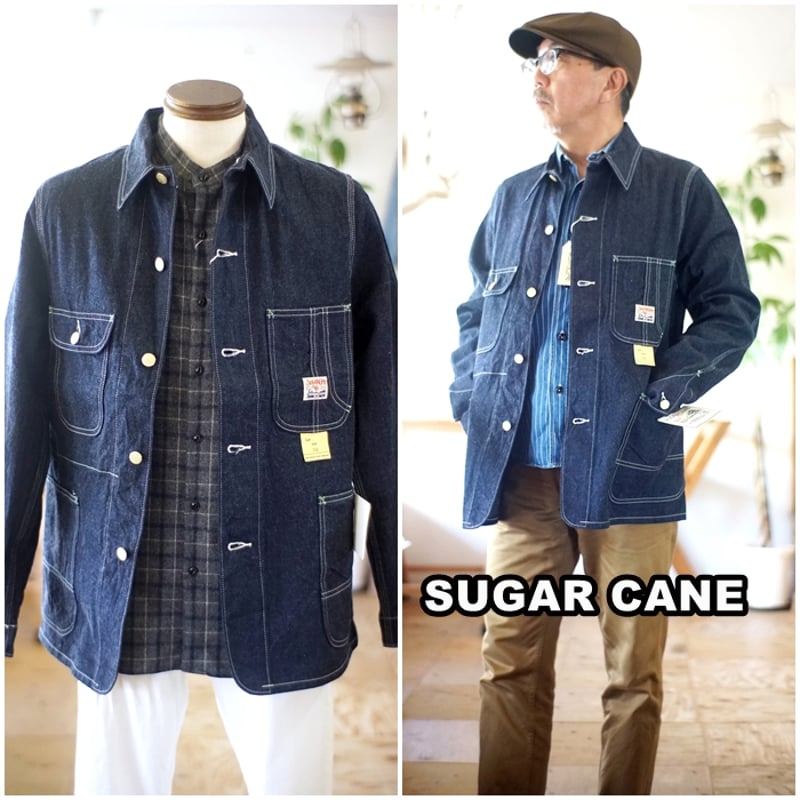 シュガーケーン SUGARCANE カバーオール デニムワークコートSC15655