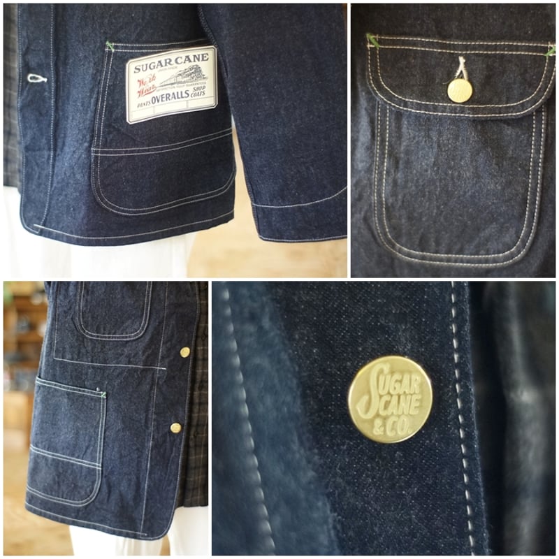 シュガーケーン SUGARCANE カバーオール デニムワークコートSC15655