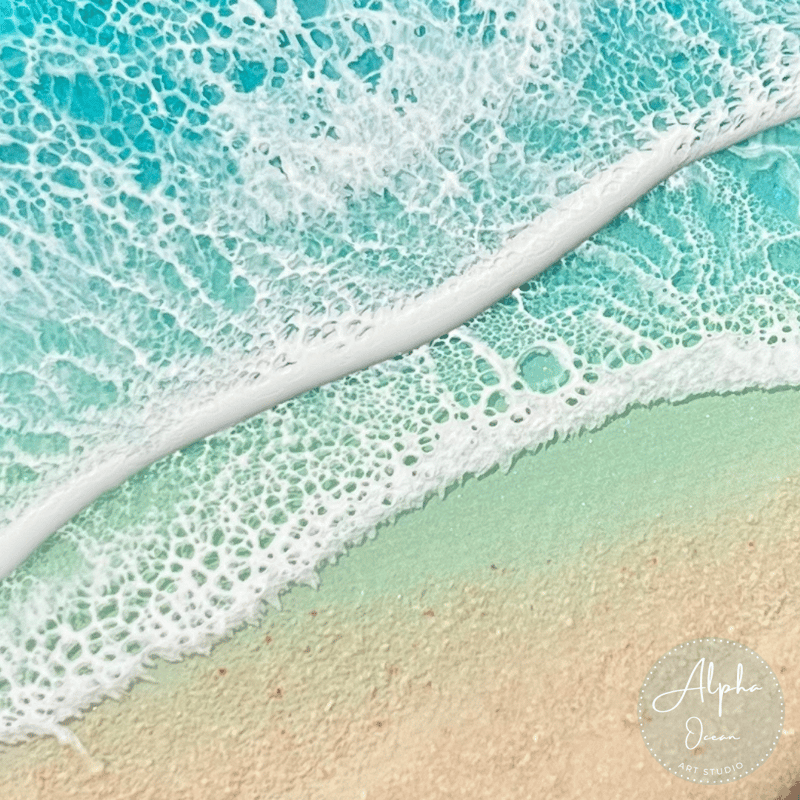 受注制作品】ウミガメ/ホヌ デザインパネル MDFパネル 海レジンアート