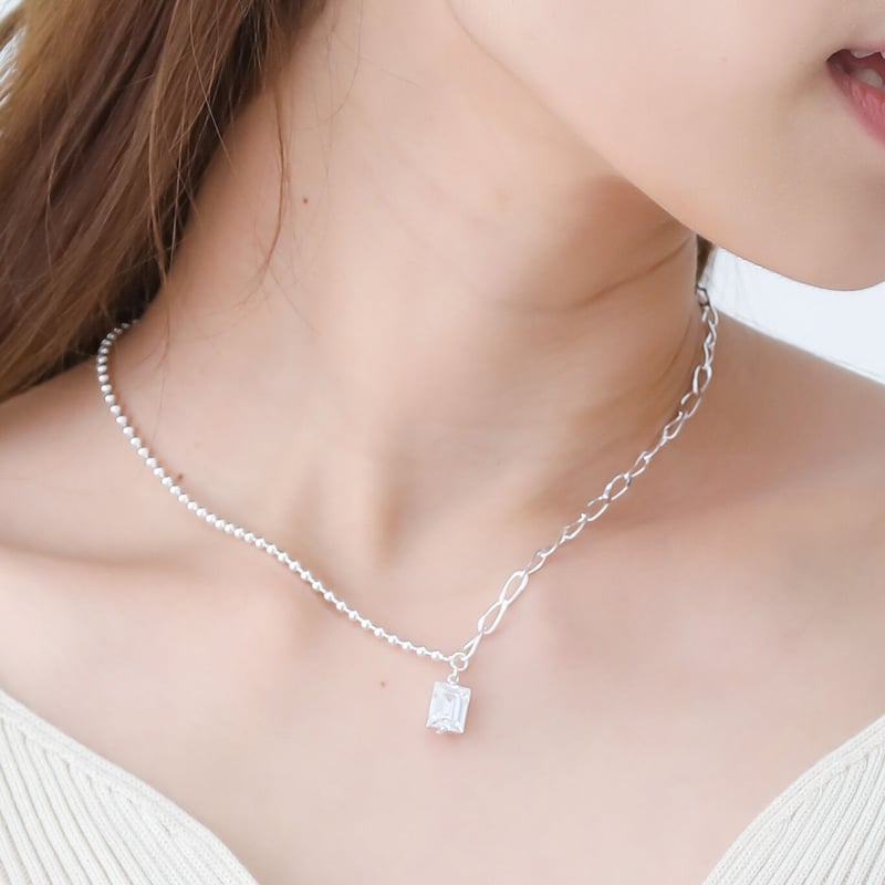 186N Silver925ジルコニアネックレス | seasukii