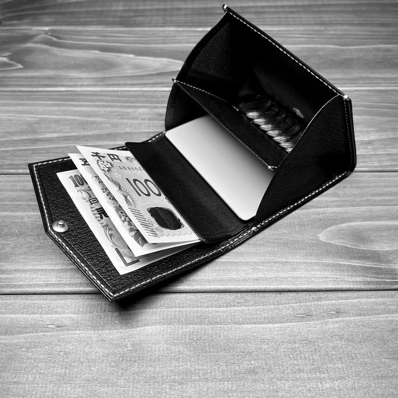 コンパクトウォレットD-CW02/バッカス/ブラック | Don.Black.O