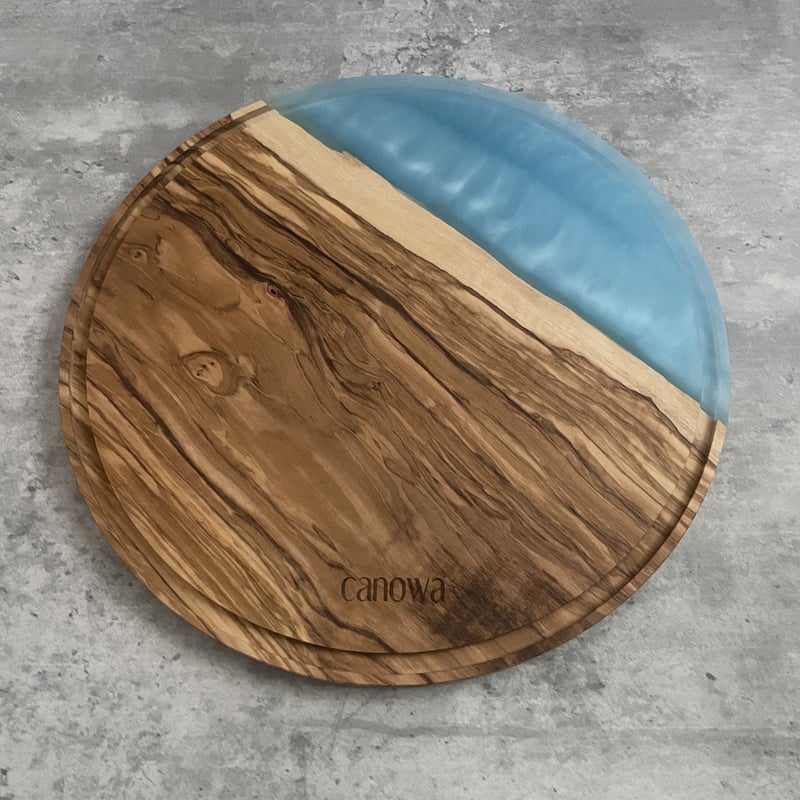 ウッドxレジン カッティングボード 280 ラウンド | canowa official STORE