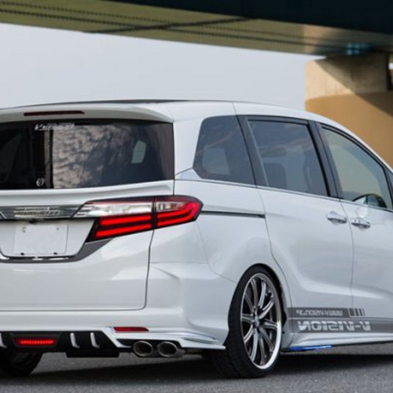 オデッセイ RC1 左右2本出しマフラー テール：オーバルブルー（117φ×80