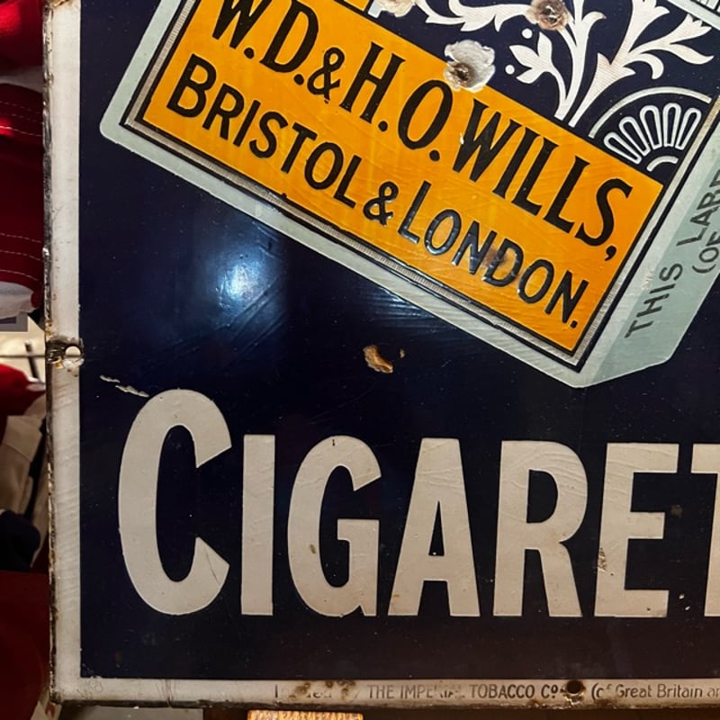 Vintage WILD WOODBINE CIGARETTES SIGN 琺瑯 18-51