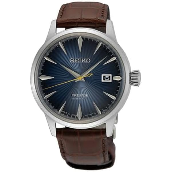 Amazon.com: SEIKO Presage Automatic Blue Leather Watch SSA405