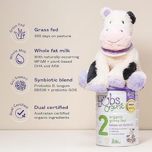 Bubs Organic Grass Fed Follow-On Formula Stage 2, Infants 6-12