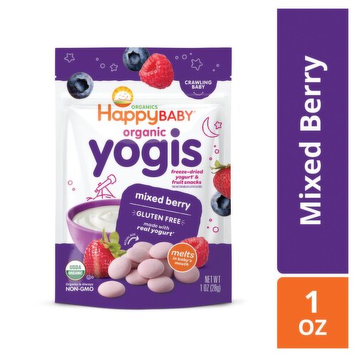 Happy Baby Organics Organic Yogis Mixed Berry Freeze-Dried Yogurt