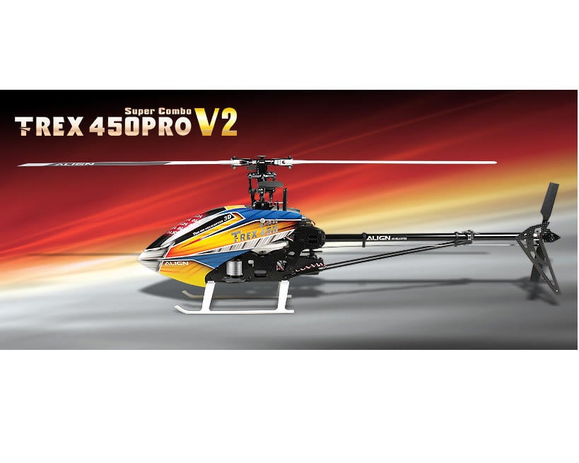 Align T-Rex 450 Pro V2 Super Combo w/Motor/ESC/Gyro/Servos (Carbon