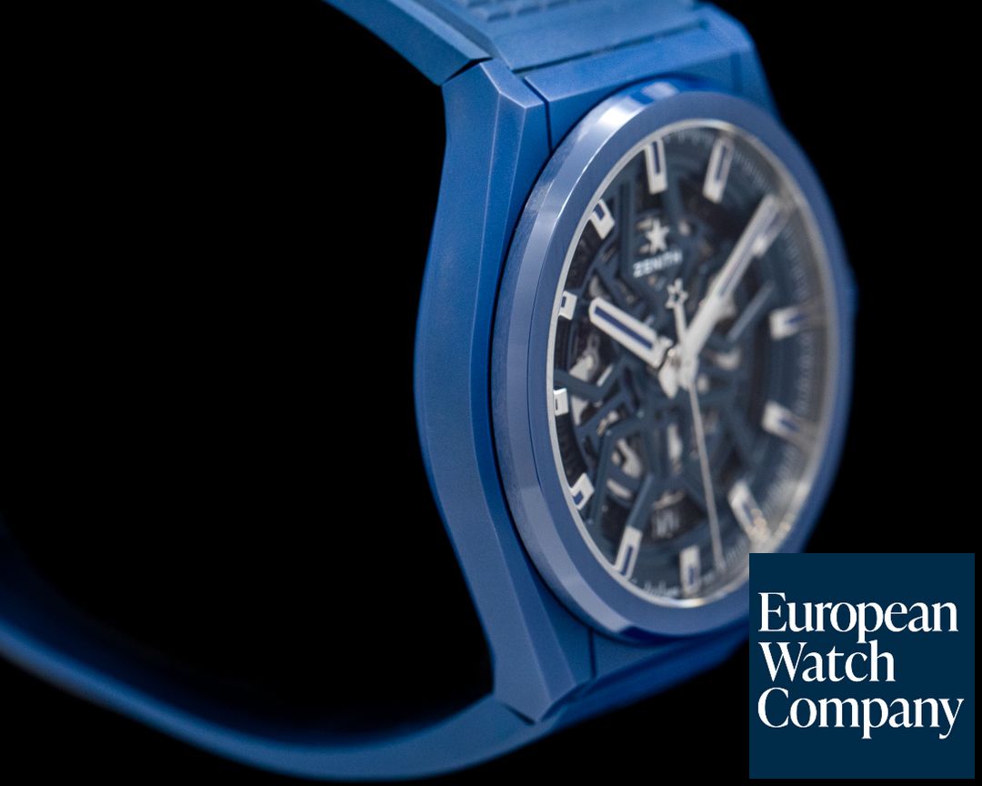 56308) Zenith Defy Classic Skeleton Ceramic Blue | European Watch