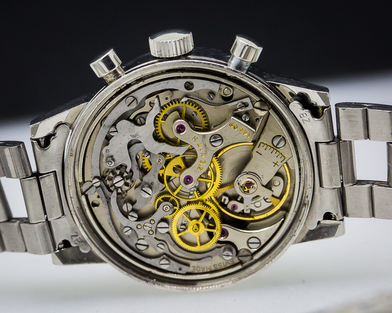 26511) Zenith Vintage A278 Manual Chrono Reverse Panda Dial