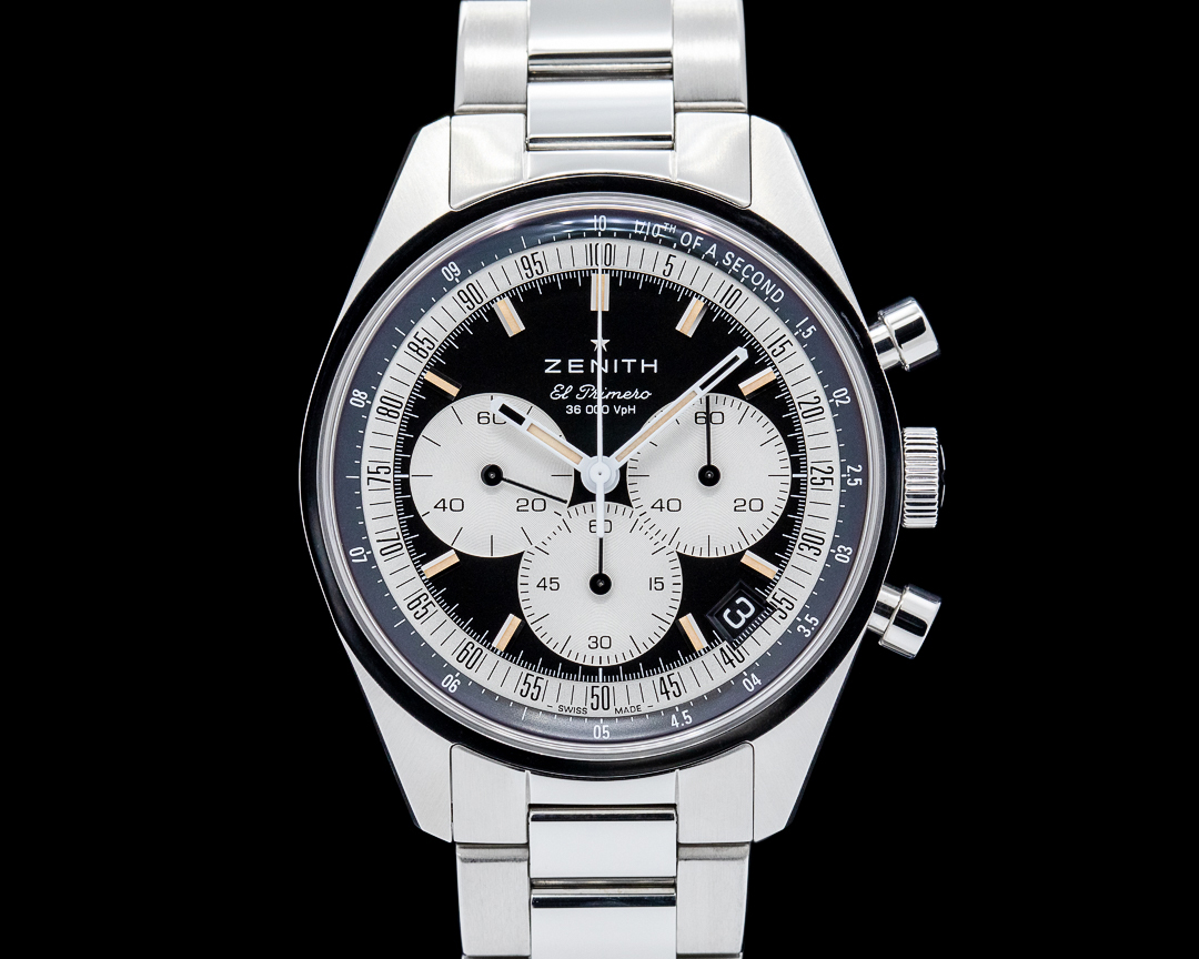 66302) Zenith El Primero Chronomaster Original SS Panda Dial