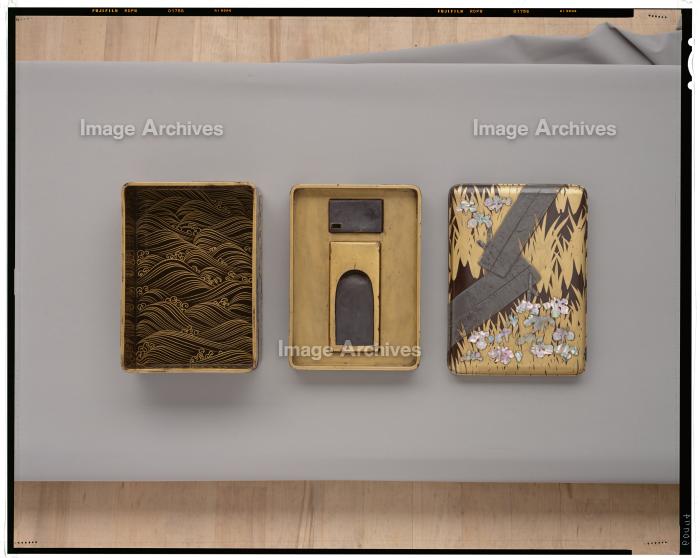 作品詳細 | 八橋蒔絵螺鈿硯箱 3部分並列 | イメージアーカイブ - DNP