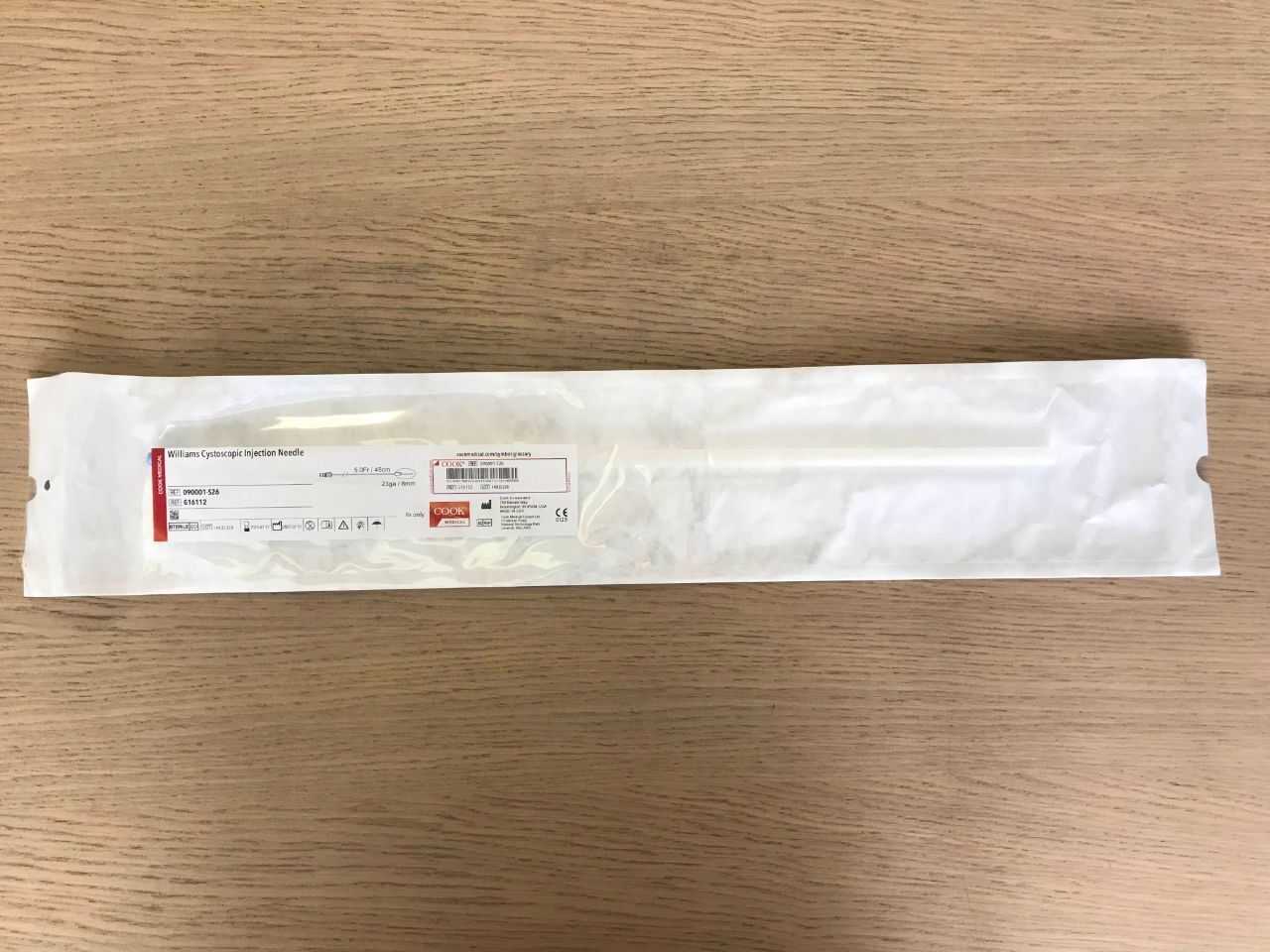 New COOK G16112 Williams Cystoscopic Injection Needle 5F/45cm