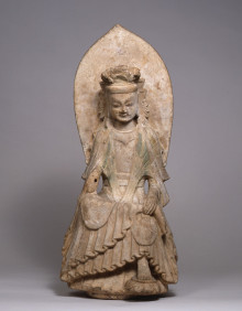 重要文化財「菩薩半跏思惟像」 中国 北魏時代（6世紀前半） 永青文庫蔵