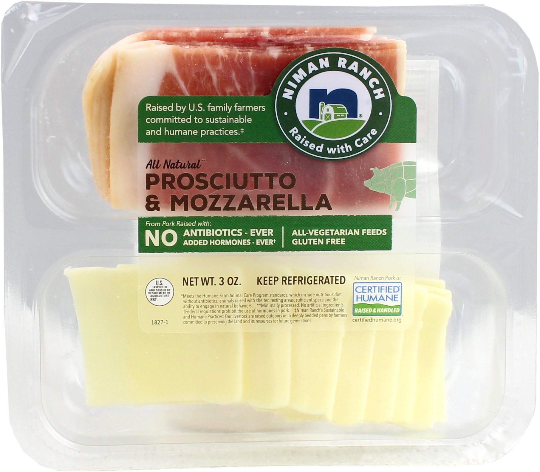 Niman Ranch Prosciutto & Mozzarella Snack Pack, 3 oz | Central