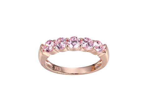 Pink Cubic Zirconia 18k Rose Gold Over Sterling Silver Tennis
