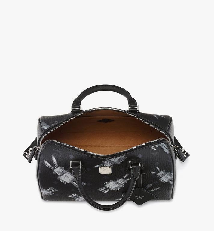Medium Ella Boston Bag in Rabot Visetos Black | MCM ®US